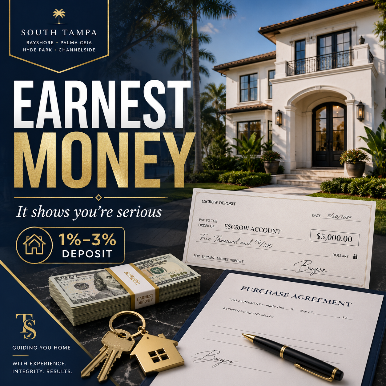 What Earnest Money Really Means in South Tampa