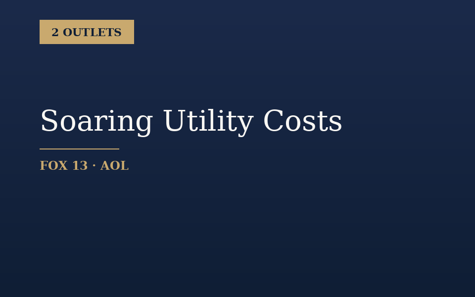 Soaring Utility Costs Hit Tampa Bay