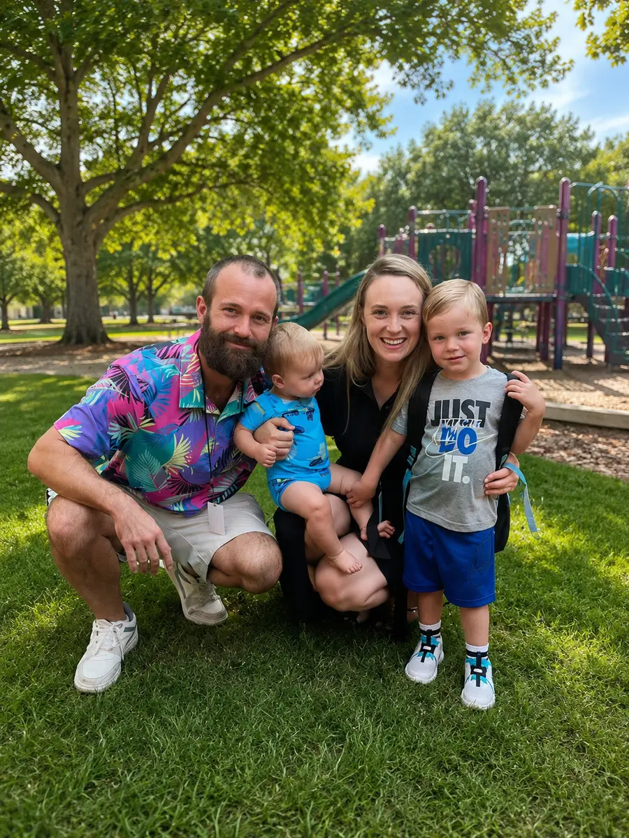Tampa family enjoying a park